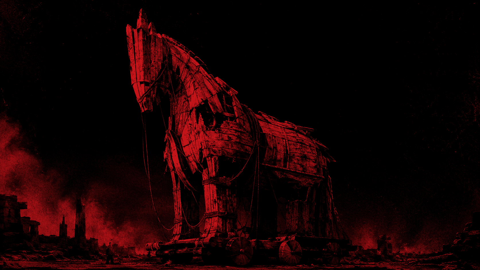 Illustration depicting a Trojan horse